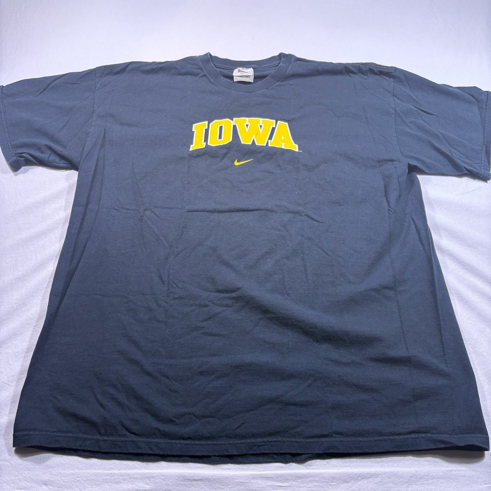Nike Iowa Hawkeyes‎ T Shirt Mens XXL Black Yellow College Football Athletic